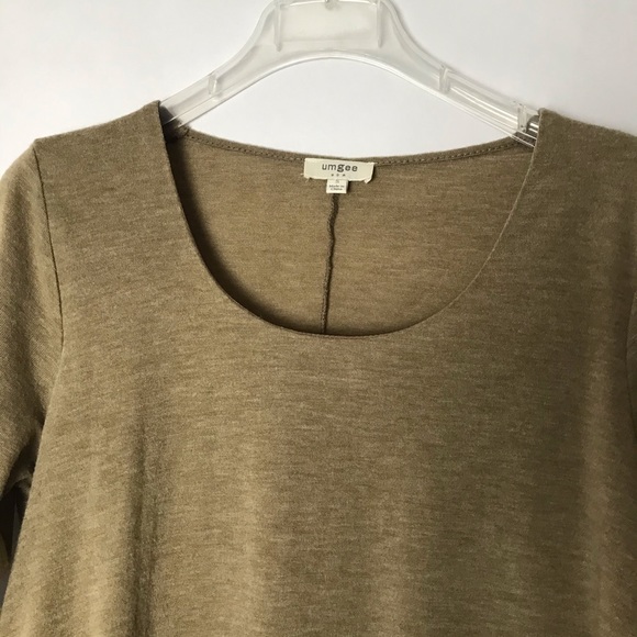 Umgee Layered Tunic Mocha Mini Dress - Picture 4 of 6